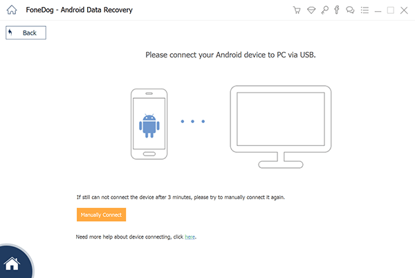 Transfiera archivos de WeChat entre la computadora y Android o iPhone FoneDog Android Backup Conect USB