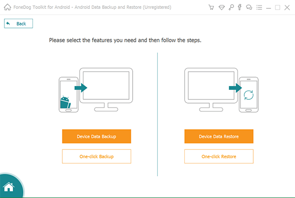 Elija la copia de seguridad de datos del dispositivo