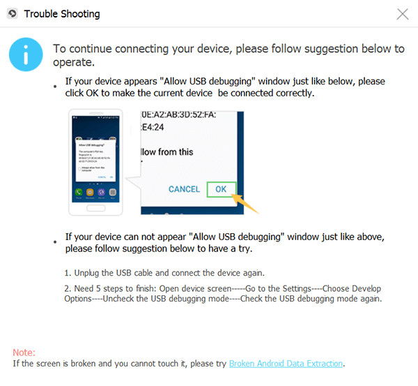 Conecte el teléfono Android