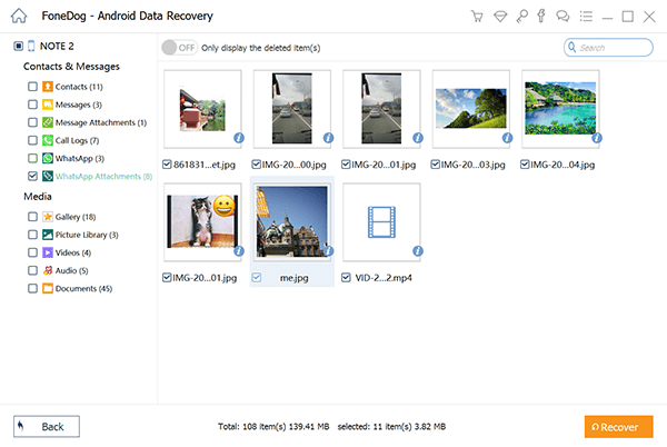 Restore Gallery Images Not Showing in WhatsApp: FoneDog Android Data Recovery