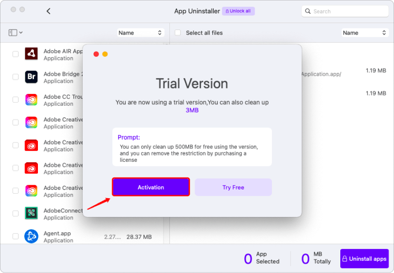 Activar el desinstalador de la aplicación FoneDog