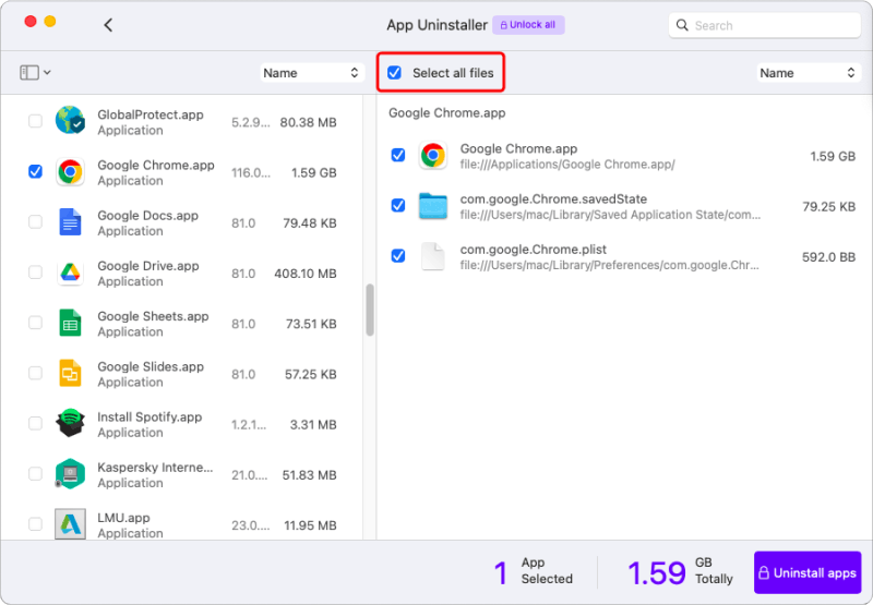 Seleccionar archivos relacionados