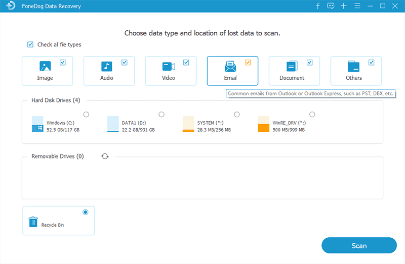 Guía del usuario de recuperación de datos FoneDog