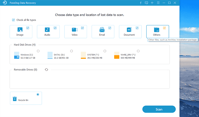 Seleccione el tipo de archivo para reparar una unidad flash dañada sin formatear