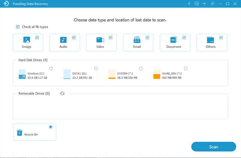 Configurar el tipo de escaneo para realizar la recuperación de archivos LOST.DIR