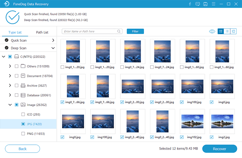 Obtenga una vista previa y recupere los archivos gratis