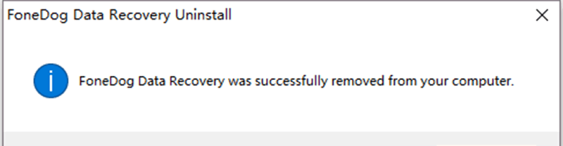 Desinstalar FoneDog Data Recovery Exitosamente