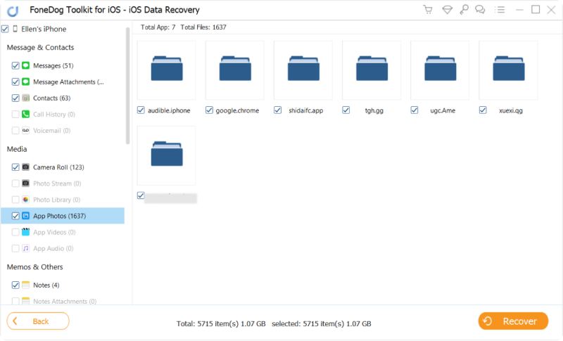 Restaurar datos perdidos en iOS: Recuperación de datos de FoneDog iOS - Recuperar