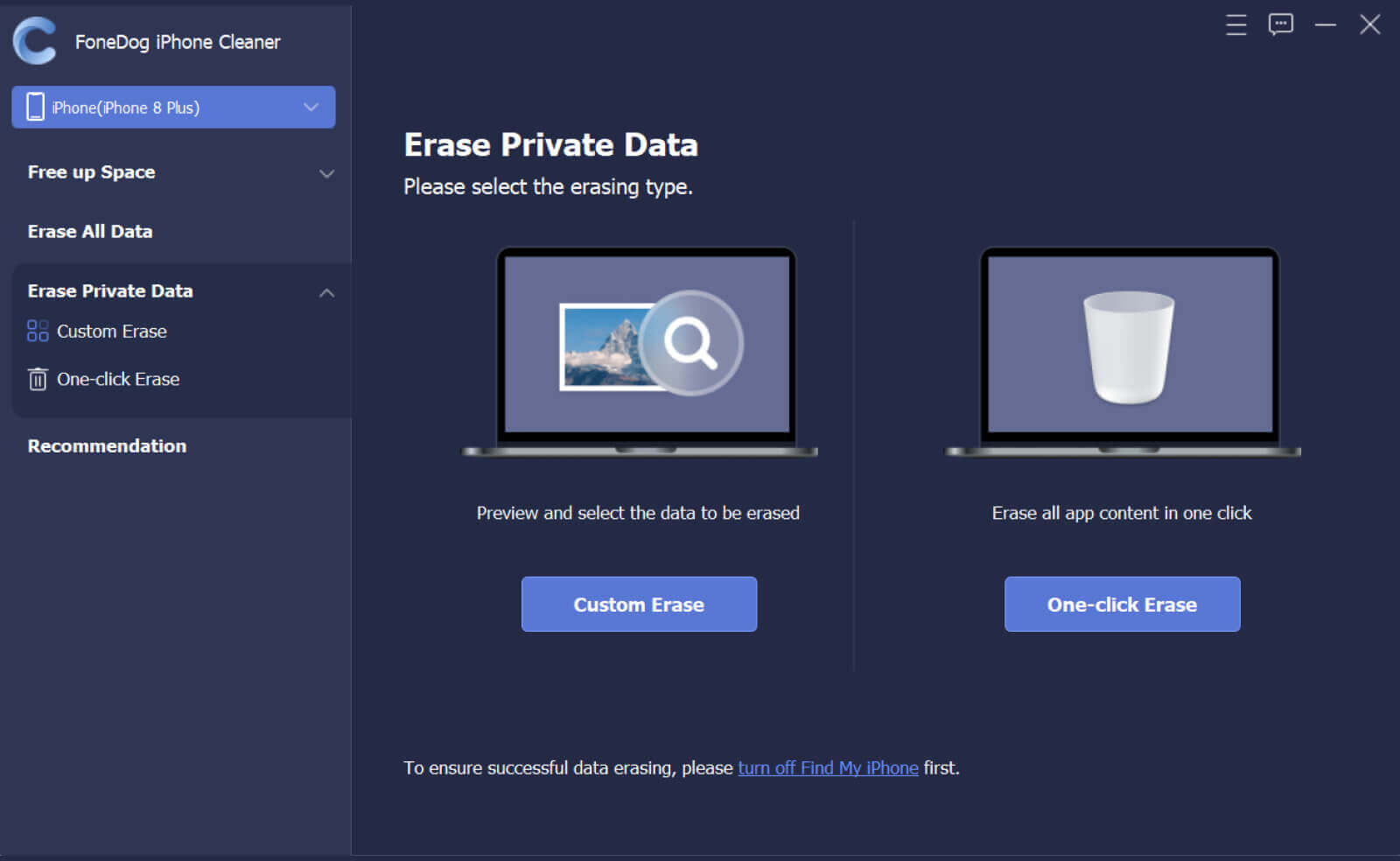 Limpiador de iPhone Borrar datos privados para eliminar permanentemente el historial de iPhone