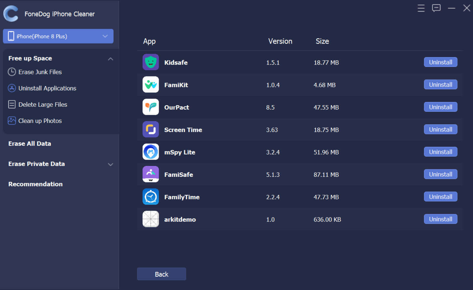 Use FoneDog iPhone Cleaner para eliminar aplicaciones en iPhone