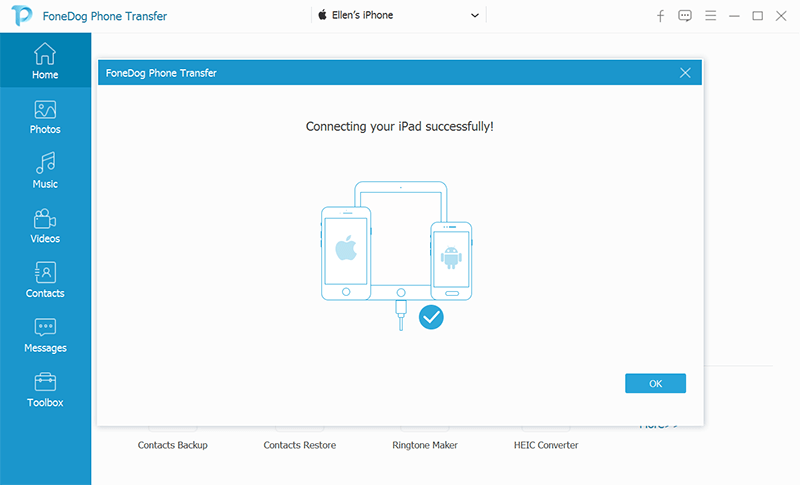 Conecte su antiguo iPad a la computadora para transferir datos de un iPad a otro