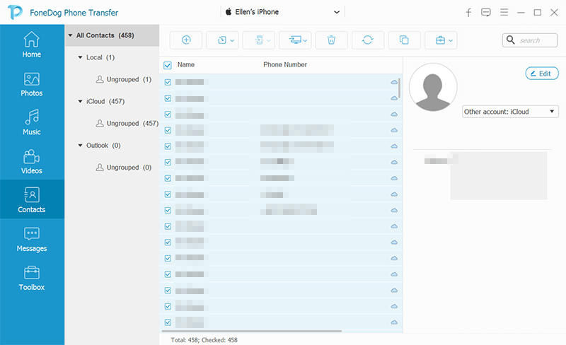 Transfiere contactos de un teléfono a otro usando FoneDog Phone Transfer