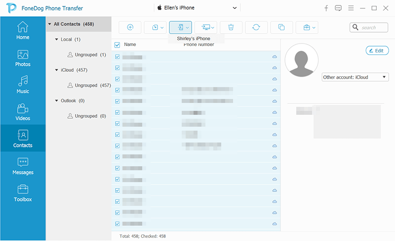 Transferir contactos de iPhone a iPhone sin iCloud