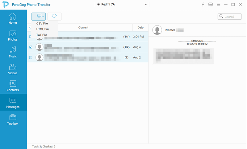 Transfiera mensajes de iPhone a Android usando la transferencia de teléfono FoneDog