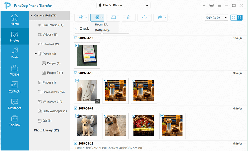 Transferir fotos de iPad a Android: Transferencia de teléfono FoneDog