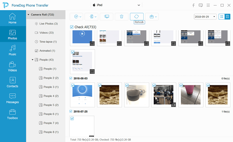 Elija su tipo de archivo para transferir desde iPhone