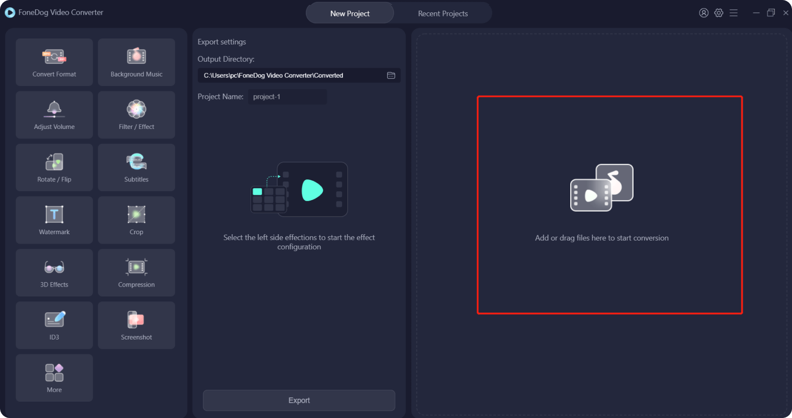 Agregue sus archivos M4A para convertir sin iTunes en FoneDog Video Converter