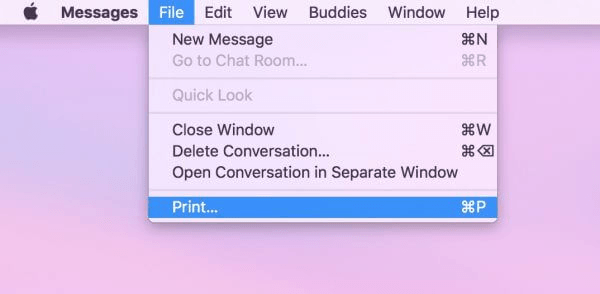 Cómo guardar una conversación de texto desde Mac