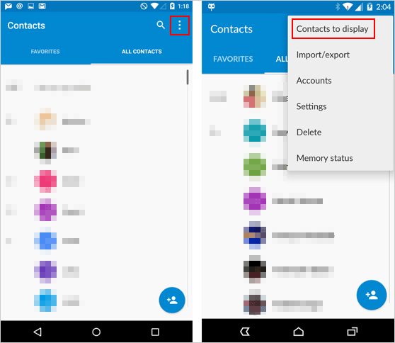 Los contactos eliminados están ocultos en su teléfono Android