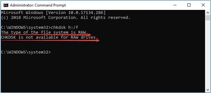 Use el comando CHKDSK para corregir el error "Necesita formatear el disco en la unidad"