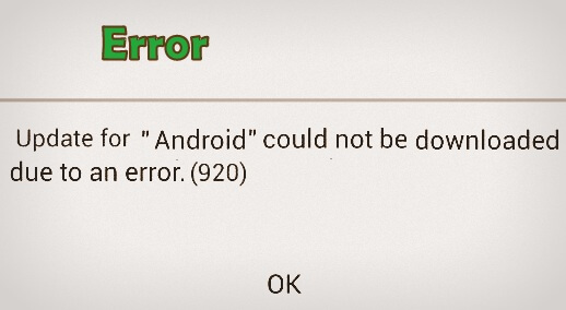 Solucionar código de error 920 Android 920