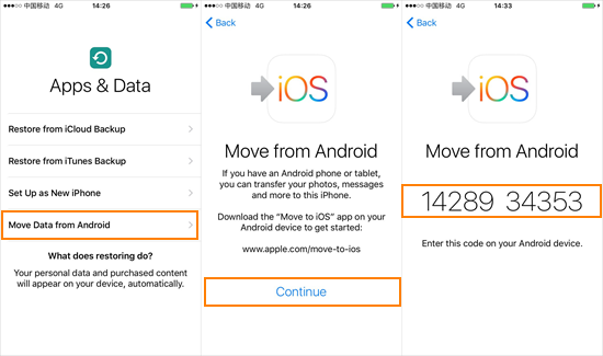 Transfiera fotos de Android a iPhone 15 usando la aplicación Move to iOS