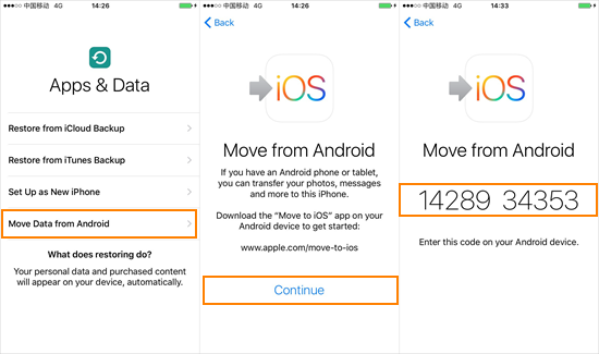 Transfiere datos de Android a iPhone usando Move to iOS