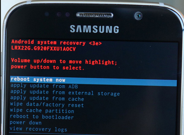 Borrar caché Samsung Galaxy S6 Modo de recuperación