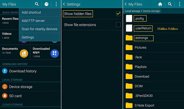 Ocultar fotos en Android sin aplicación Administrador de archivos Aplicación