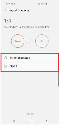 Guardar contactos en la tarjeta SIM a través de la configuración