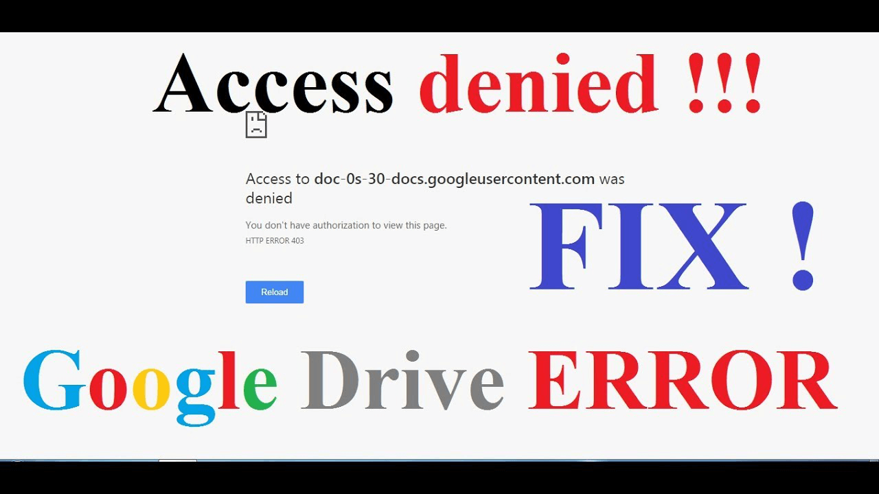 Google Drive acceso denegado