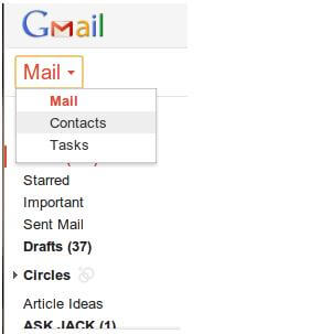 Contactos de Outlook Cuenta de Google