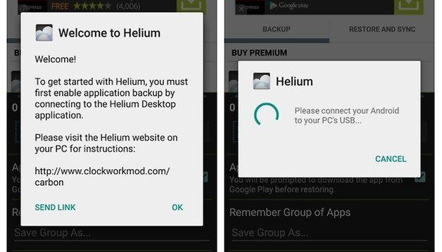Top Tools Copia de seguridad de la aplicación y los datos de la aplicación Android Helium