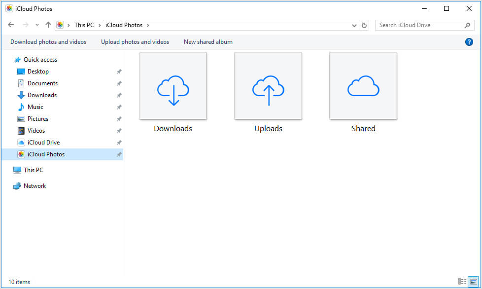 Acceder a archivos de iPhone en Windows 10 iCloud