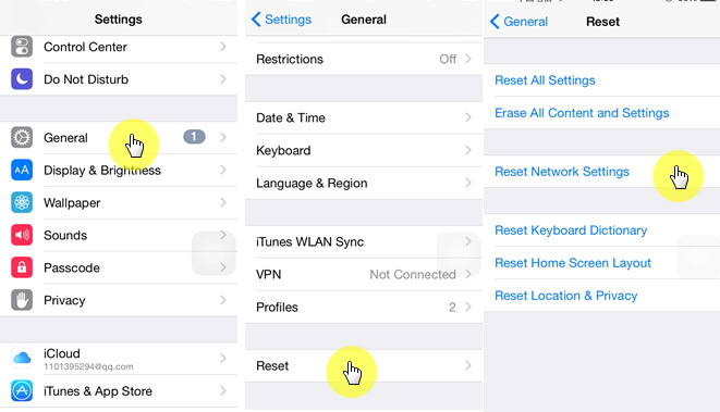 comprobar la configuración de la red