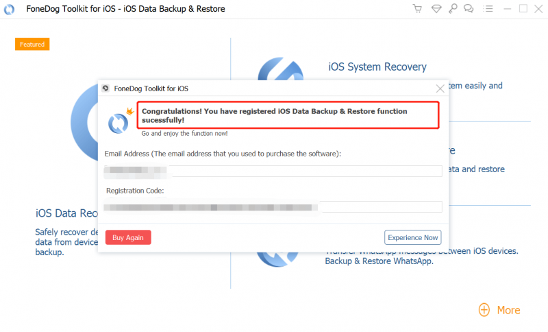 Registrar Fonedog ios Data Recover-Backup