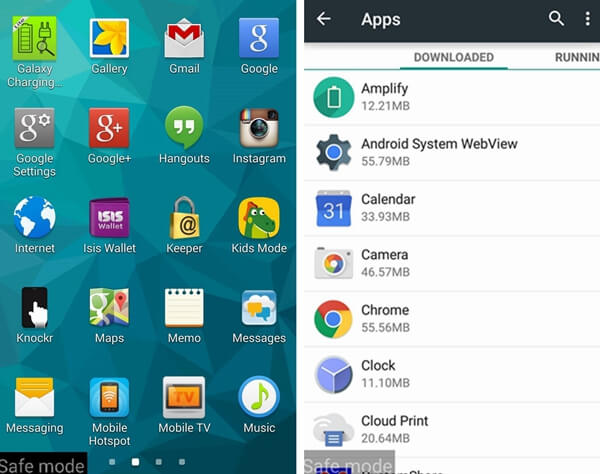 Galaxy S6 Desinstalar software malicioso en modo seguro