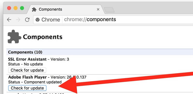 Fix Flash no funciona en Chrome