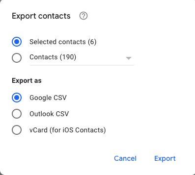 Haga una copia de seguridad de los contactos en el iPhone exportándolos a CSV