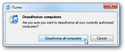 Desautorizar todas las computadoras