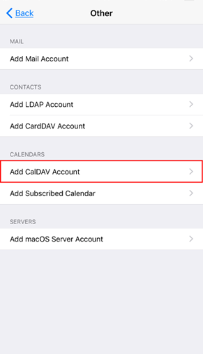 Agregar cuenta CardDAV para transferir contactos de Sony Xperia a iPhone