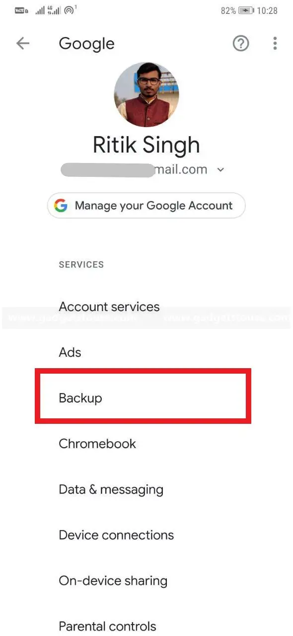 Copia de seguridad de Google Drive
