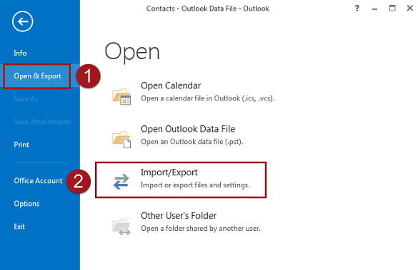 exportar contacto de iCloud a Outlook