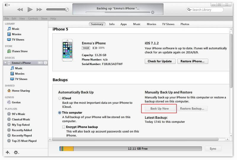 Cómo exportar contactos de iPhone a través de iTunes