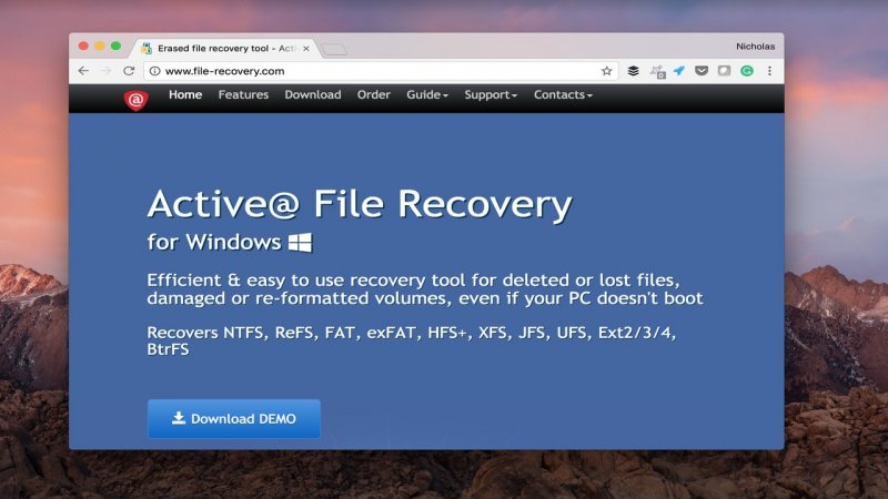 Revisión activa de recuperación de archivos