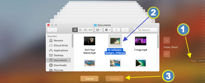Recupere fotos borradas en Mac con Time Machine Backup