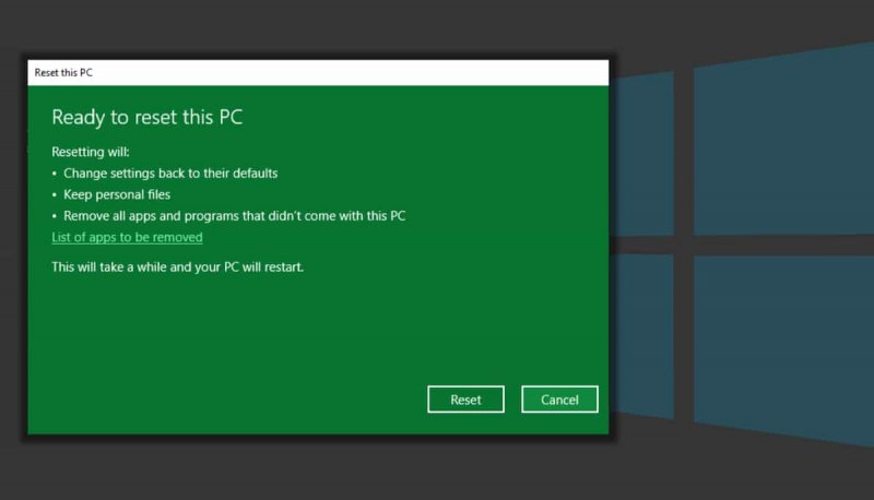 Cómo restablecer de fábrica Windows 10 sin contraseña utilizando medios de instalación