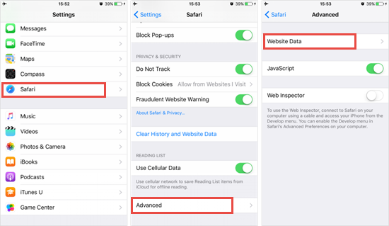 Recupere todo el historial de Safari eliminado mediante el uso de la configuración de su iPhone