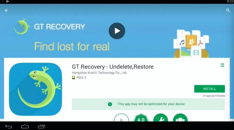 Instale GT Recovery para Windows usando BlueStacks