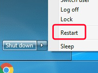 Reinicie su computadora